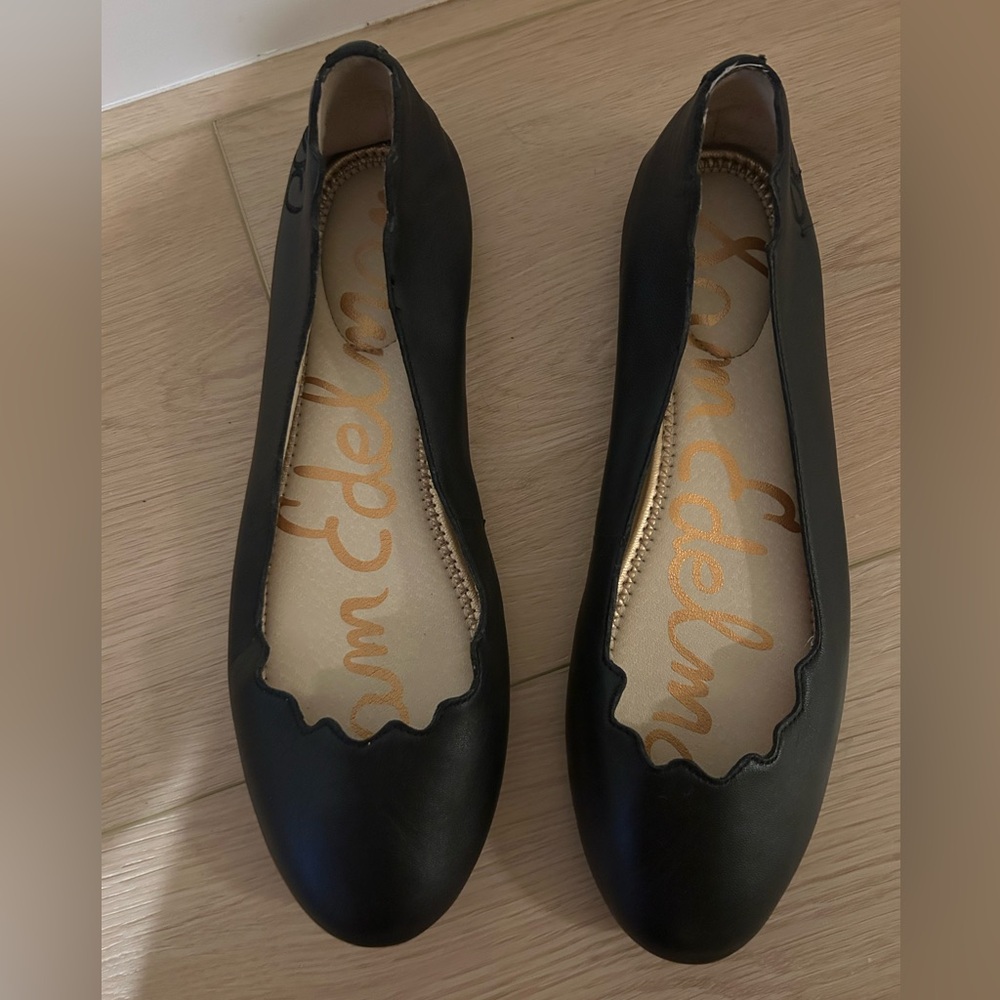 Sam Edelman Finnegan Ballet Flat Size 8.5 Black Matte Leather